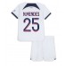 Paris Saint-Germain Nuno Mendes #25 Babykleding Uitshirt Kinderen 2023-24 Korte Mouwen (+ korte broeken)